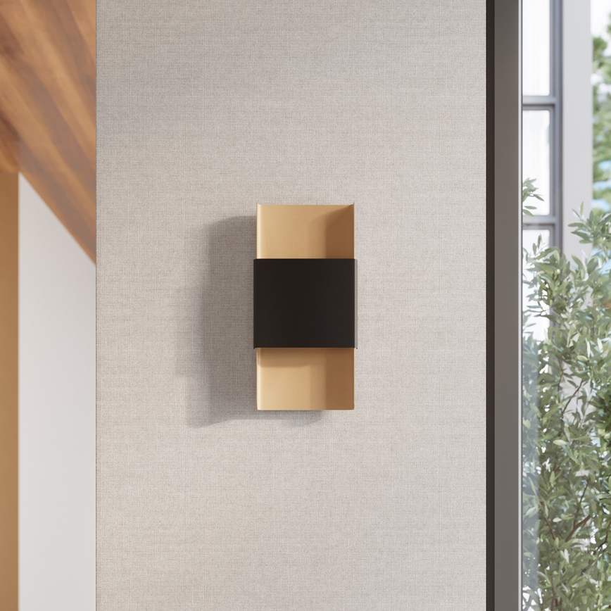 Aplique DURLIN 2xG9/8W/230V dorado/negro