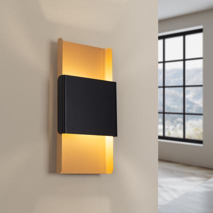 Aplique DURLIN 2xG9/8W/230V dorado/negro