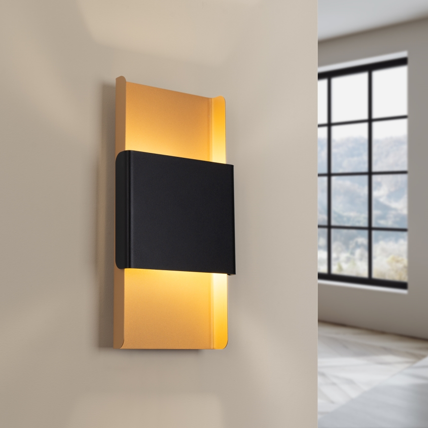 Aplique DURLIN 2xG9/8W/230V dorado/negro