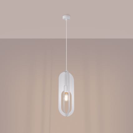 Lámpara colgante NICUS 1xE27/15W/230V blanco