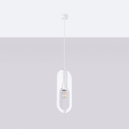 Lámpara colgante NICUS 1xE27/15W/230V blanco