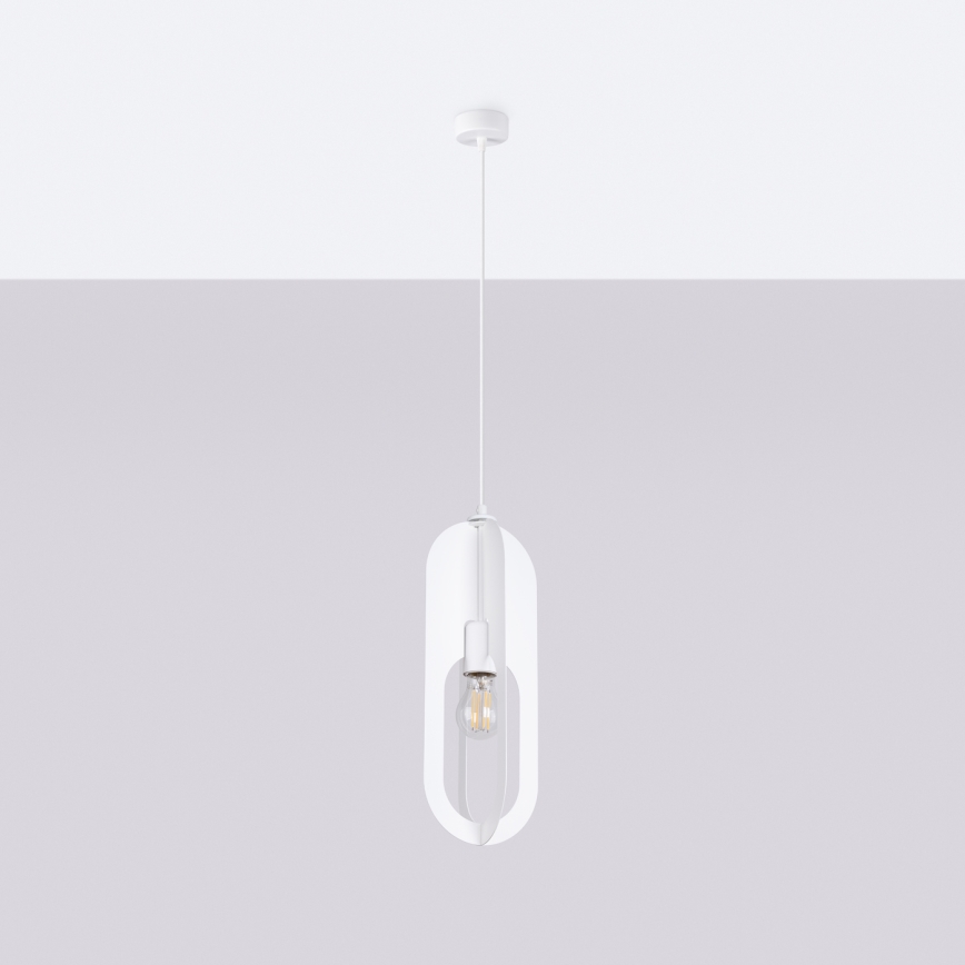 Lámpara colgante NICUS 1xE27/15W/230V blanco