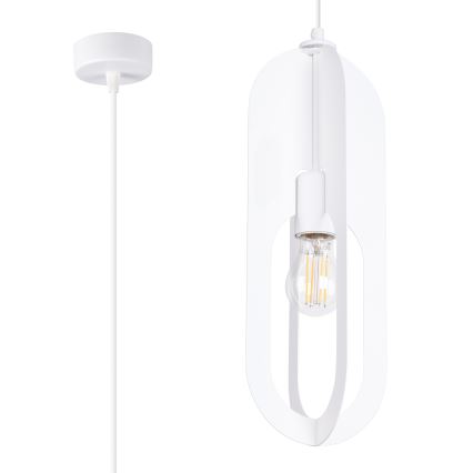 Lámpara colgante NICUS 1xE27/15W/230V blanco
