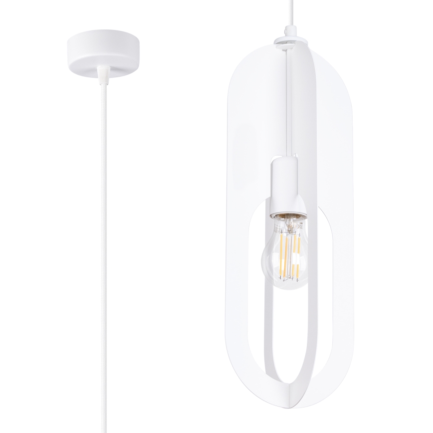 Lámpara colgante NICUS 1xE27/15W/230V blanco