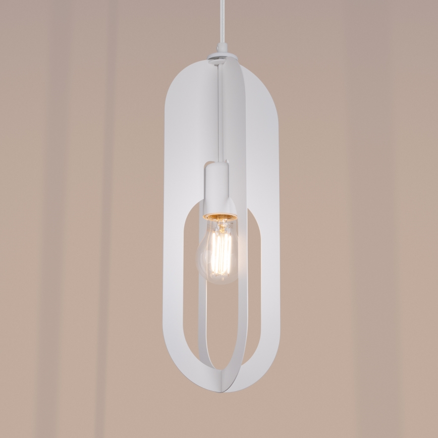 Lámpara colgante NICUS 1xE27/15W/230V blanco