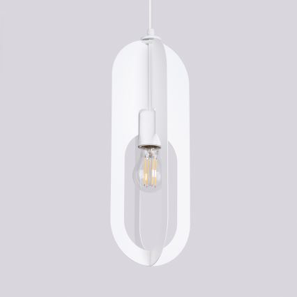 Lámpara colgante NICUS 1xE27/15W/230V blanco