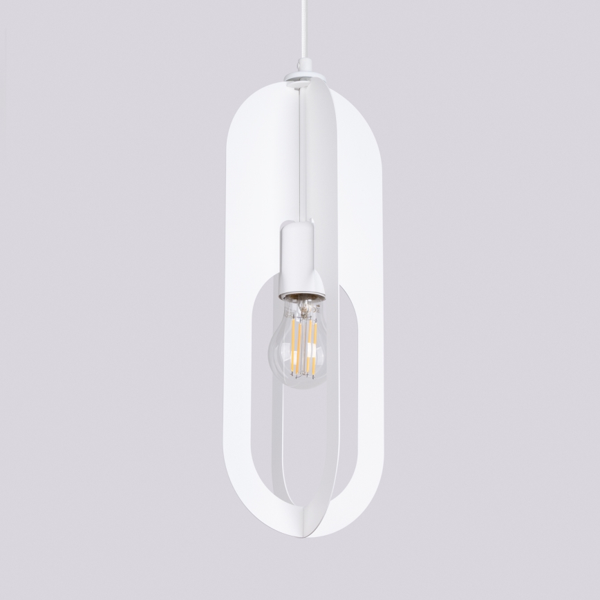 Lámpara colgante NICUS 1xE27/15W/230V blanco