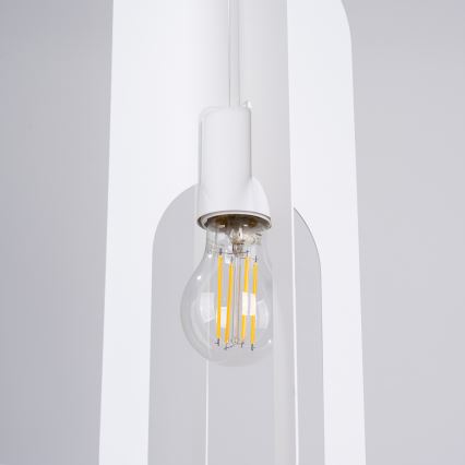 Lámpara colgante NICUS 1xE27/15W/230V blanco