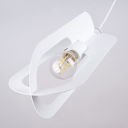 Lámpara colgante NICUS 1xE27/15W/230V blanco