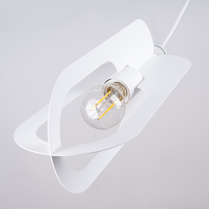 Lámpara colgante NICUS 1xE27/15W/230V blanco