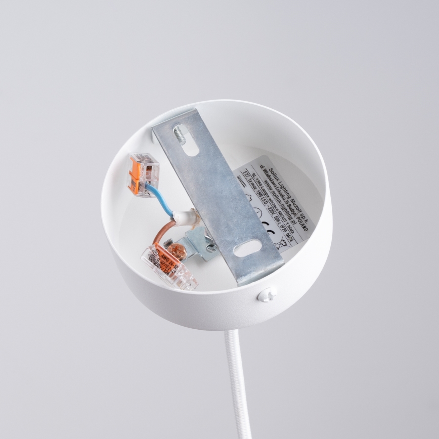 Lámpara colgante NICUS 1xE27/15W/230V blanco