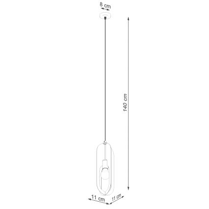 Lámpara colgante NICUS 1xE27/15W/230V blanco