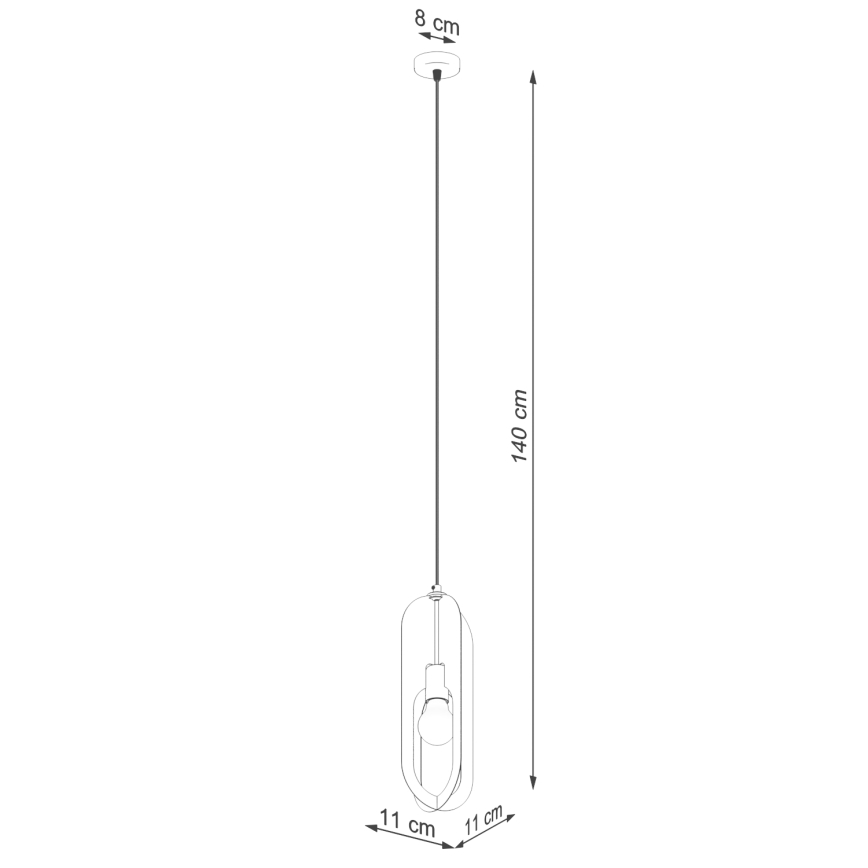 Lámpara colgante NICUS 1xE27/15W/230V blanco