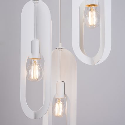 Lámpara colgante NICUS 3xE27/15W/230V blanco