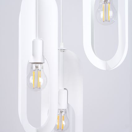 Lámpara colgante NICUS 3xE27/15W/230V blanco