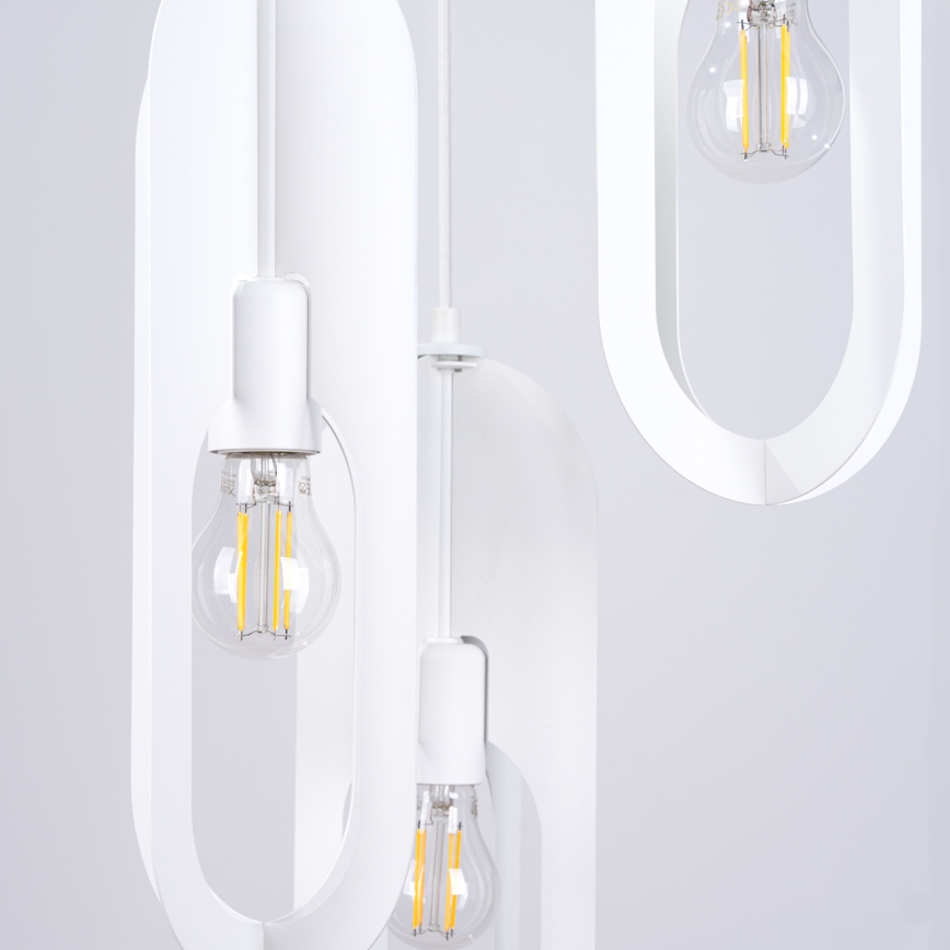 Lámpara colgante NICUS 3xE27/15W/230V blanco