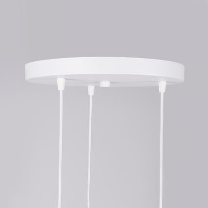 Lámpara colgante NICUS 3xE27/15W/230V blanco