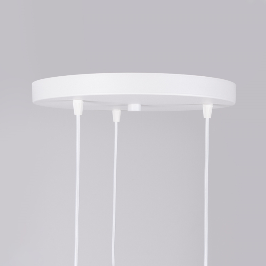 Lámpara colgante NICUS 3xE27/15W/230V blanco
