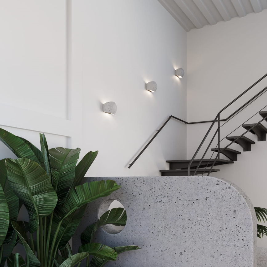 Aplique de pared GLOBE 2xG9/8W/230V hormigón/gris