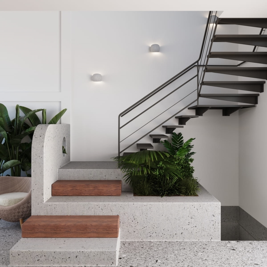 Aplique de pared GLOBE 2xG9/8W/230V hormigón/gris