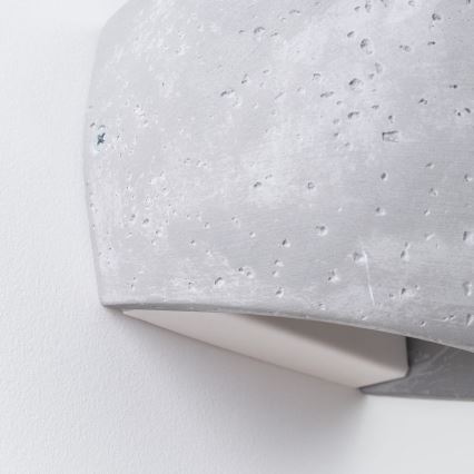 Aplique de pared GLOBE 2xG9/8W/230V hormigón/gris