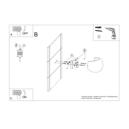 Aplique de pared GLOBE 2xG9/8W/230V hormigón/gris
