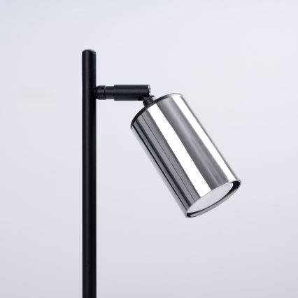 Lámpara de mesa WINX 1xGU10/10W/230V negro/cromo brillante