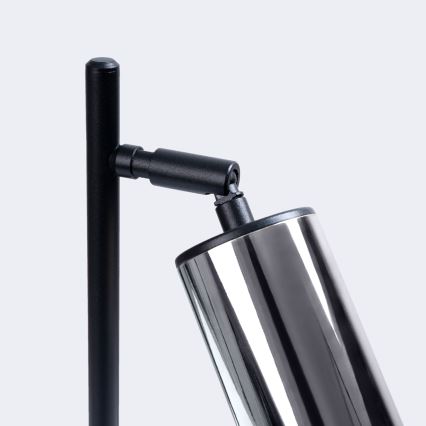 Lámpara de mesa WINX 1xGU10/10W/230V negro/cromo brillante