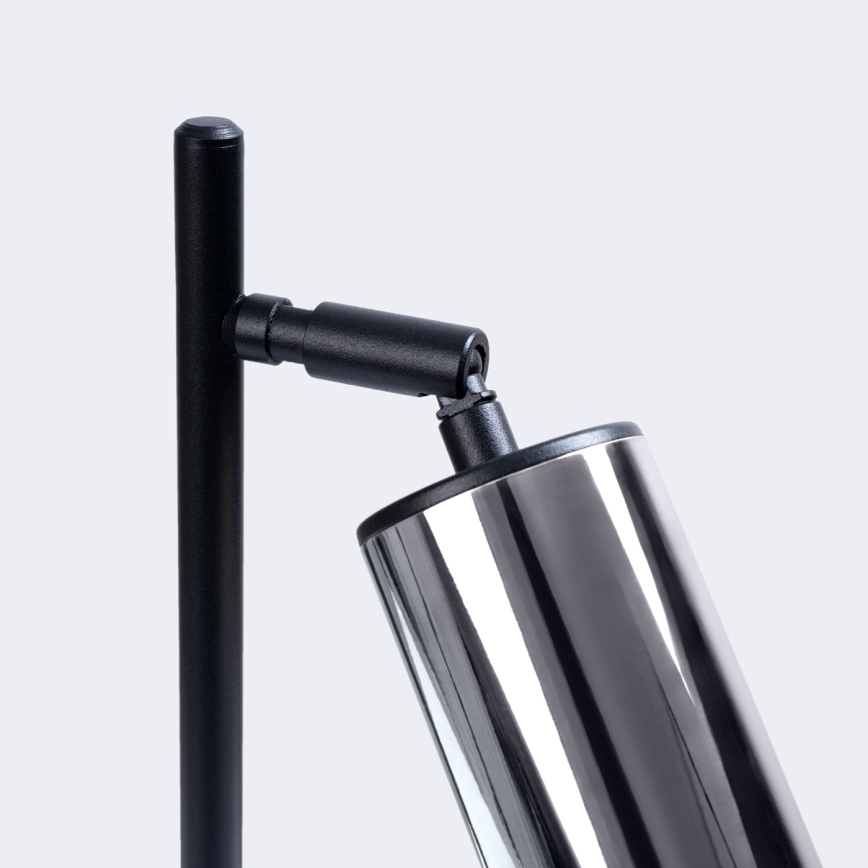 Lámpara de mesa WINX 1xGU10/10W/230V negro/cromo brillante