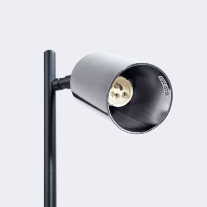 Lámpara de mesa WINX 1xGU10/10W/230V negro/cromo brillante