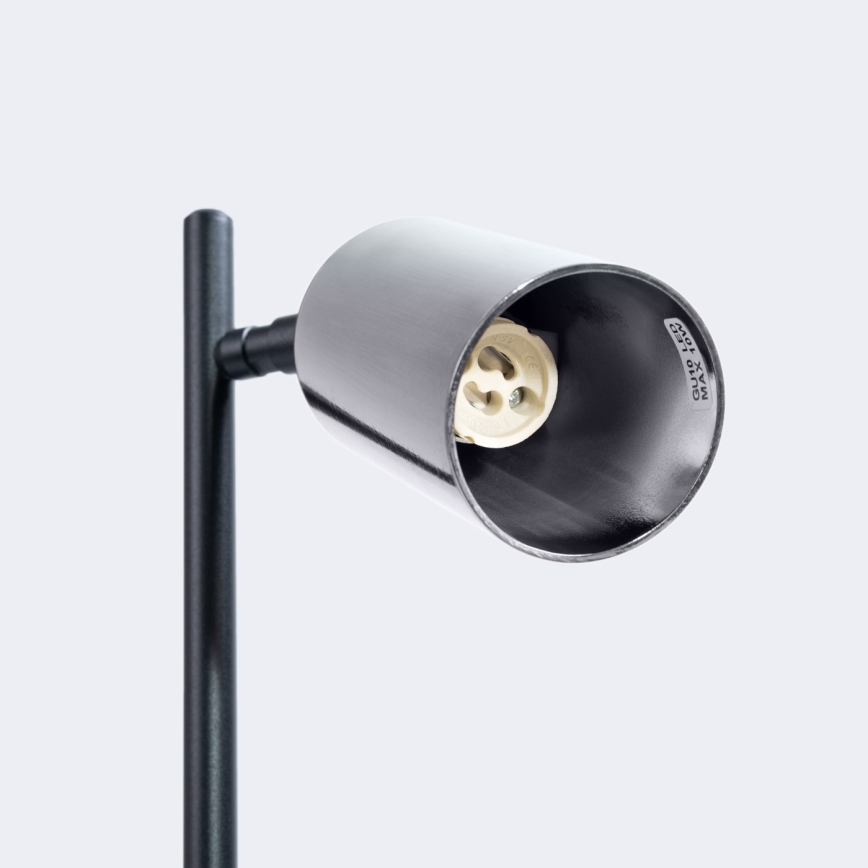 Lámpara de mesa WINX 1xGU10/10W/230V negro/cromo brillante