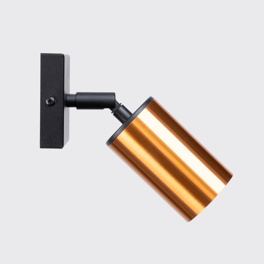 Foco de pared WINX 1xGU10/10W/230V negro/cobre