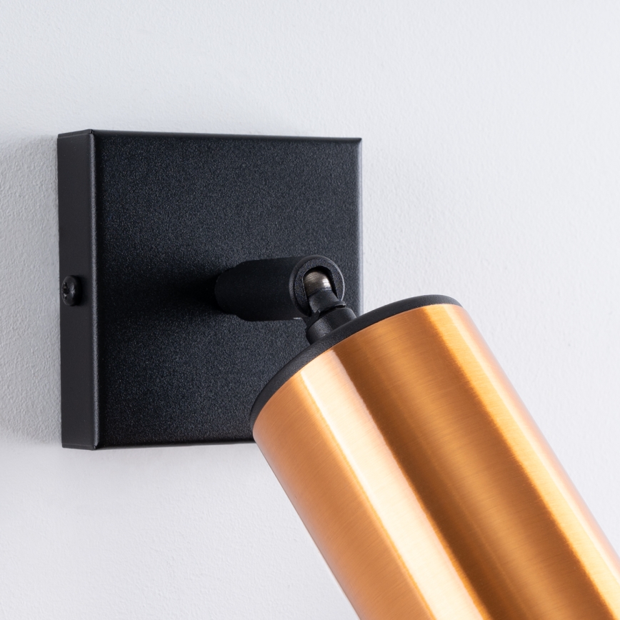 Foco de pared WINX 1xGU10/10W/230V negro/cobre