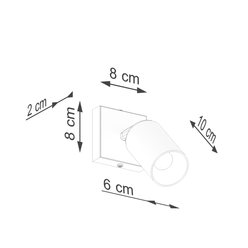 Foco de pared WINX 1xGU10/10W/230V negro/cobre