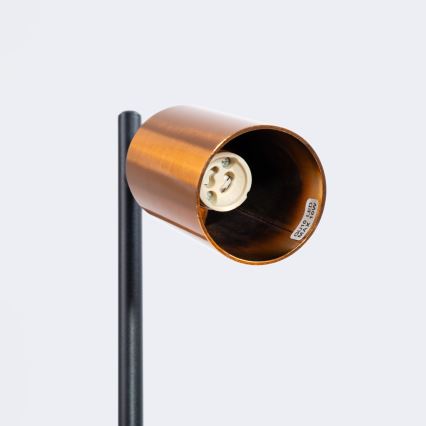 Lámpara de mesa WINX 1xGU10/10W/230V negro/cobre