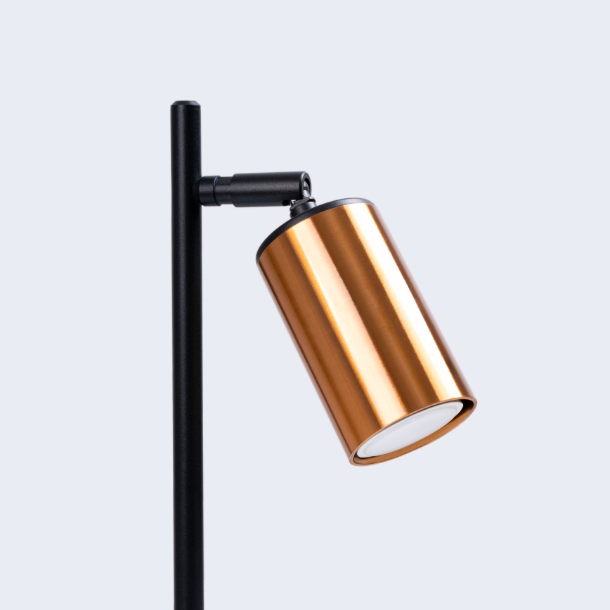 Lámpara de mesa WINX 1xGU10/10W/230V negro/cobre