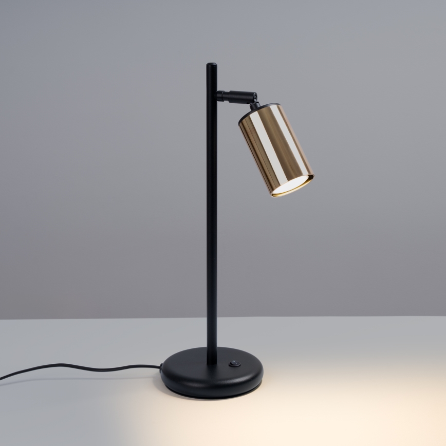 Lámpara de mesa WINX 1xGU10/10W/230V negro/dorado