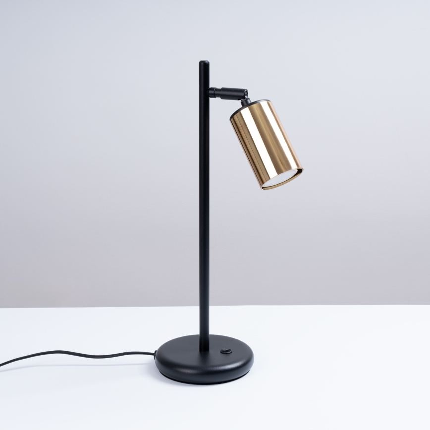 Lámpara de mesa WINX 1xGU10/10W/230V negro/dorado