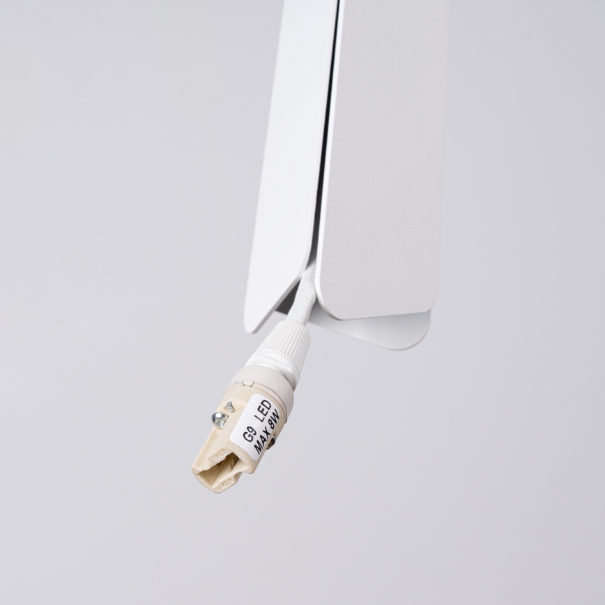 Lámpara colgante PRYSM 1xG9/8W/230V blanco