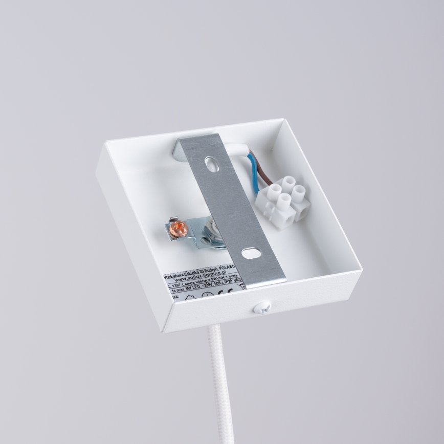 Lámpara colgante PRYSM 1xG9/8W/230V blanco