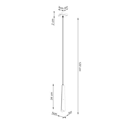 Lámpara colgante PRYSM 1xG9/8W/230V blanco