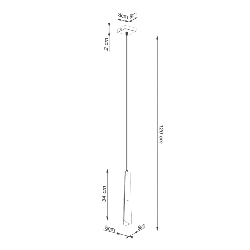 Lámpara colgante PRYSM 1xG9/8W/230V blanco