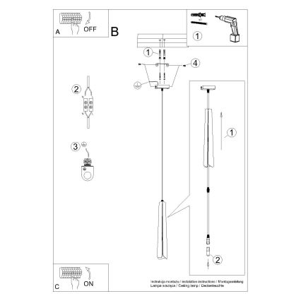 Lámpara colgante PRYSM 1xG9/8W/230V blanco