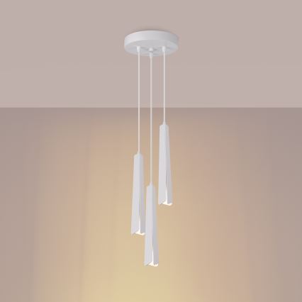 Lámpara colgante PRYSM 3xG9/8W/230V blanco