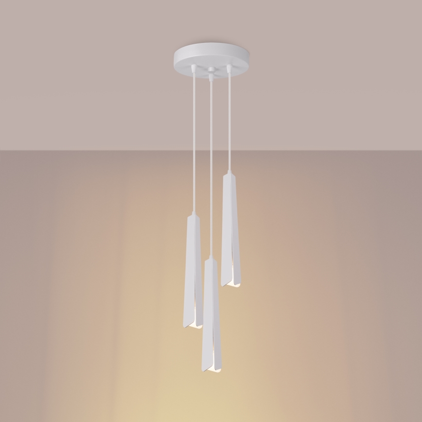 Lámpara colgante PRYSM 3xG9/8W/230V blanco