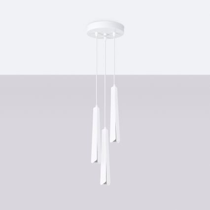 Lámpara colgante PRYSM 3xG9/8W/230V blanco