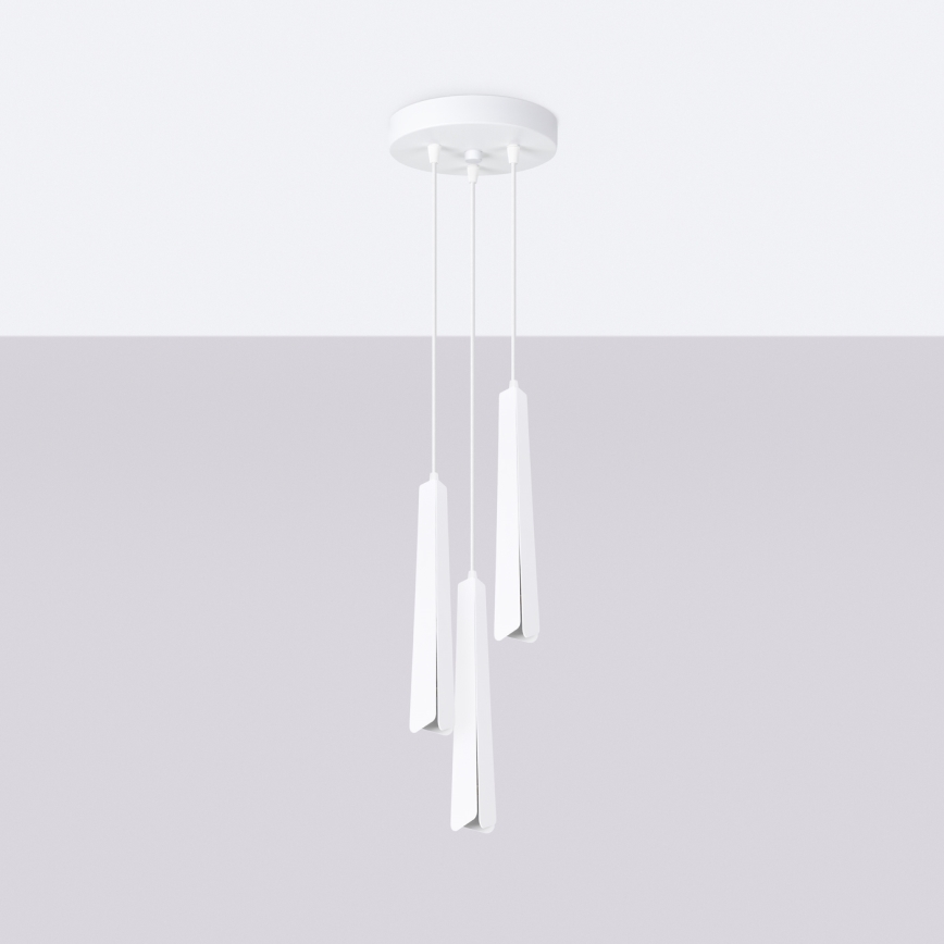 Lámpara colgante PRYSM 3xG9/8W/230V blanco