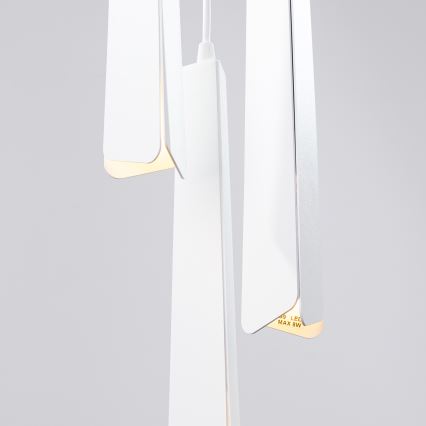 Lámpara colgante PRYSM 3xG9/8W/230V blanco