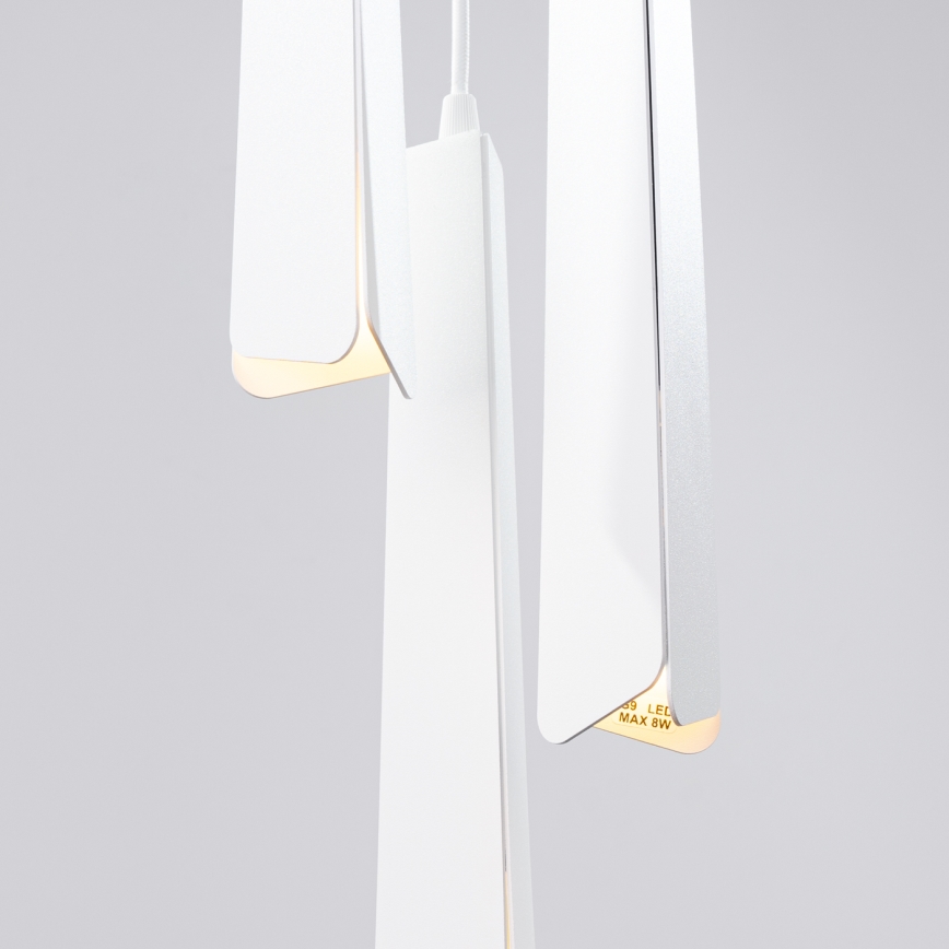 Lámpara colgante PRYSM 3xG9/8W/230V blanco