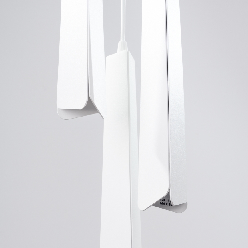 Lámpara colgante PRYSM 3xG9/8W/230V blanco